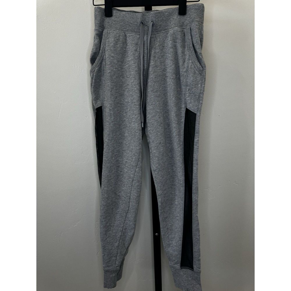 Victoria's Secret Sport Gray Sweat Pants W/ Black Mesh Sides Sz XS